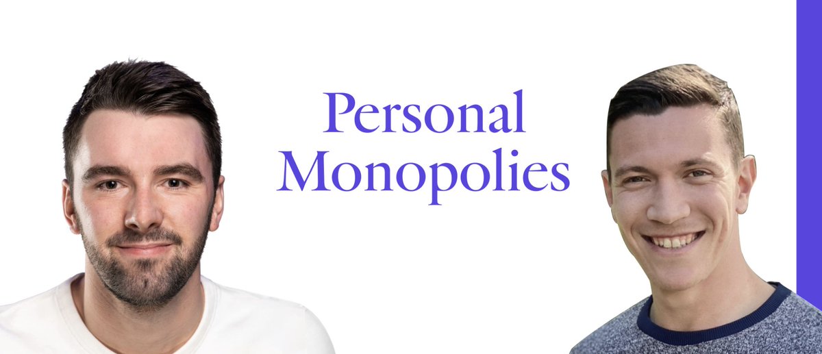 What if you could avoid competition forever?How to Build a Personal Monopoly with  @david_perell +  @jackbutcherTHREAD