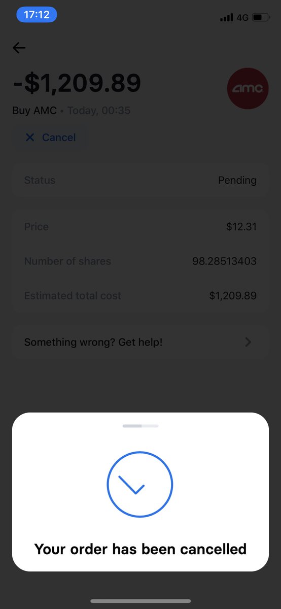 MambaTron69's tweet photo. @OzKaterji Won’t cancel my transaction and been left pending for hours https://t.co/TQEEQd9Xvb