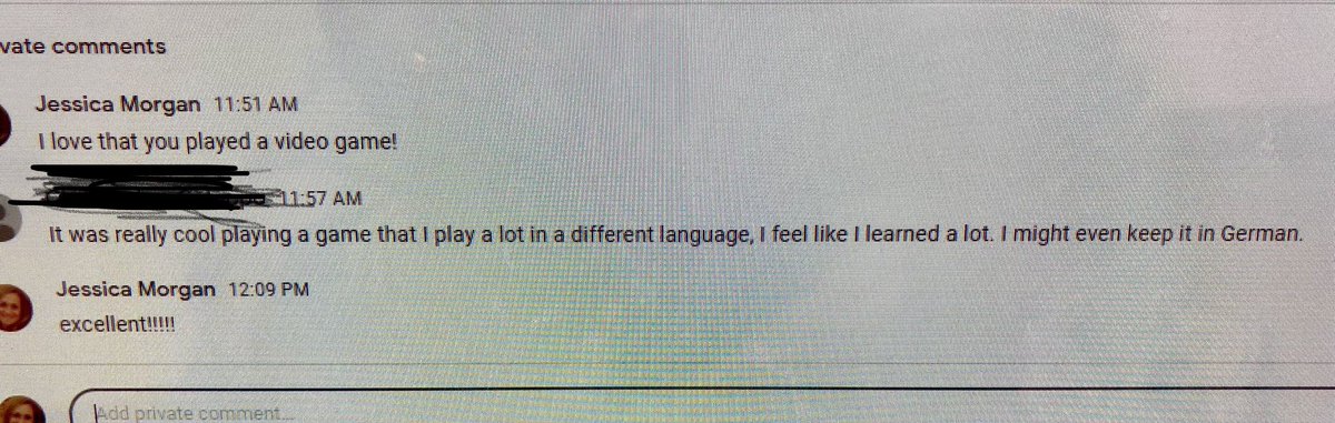 When students actually use what they learn in class! #win #deutschklasse #WHRHSPride 🎮