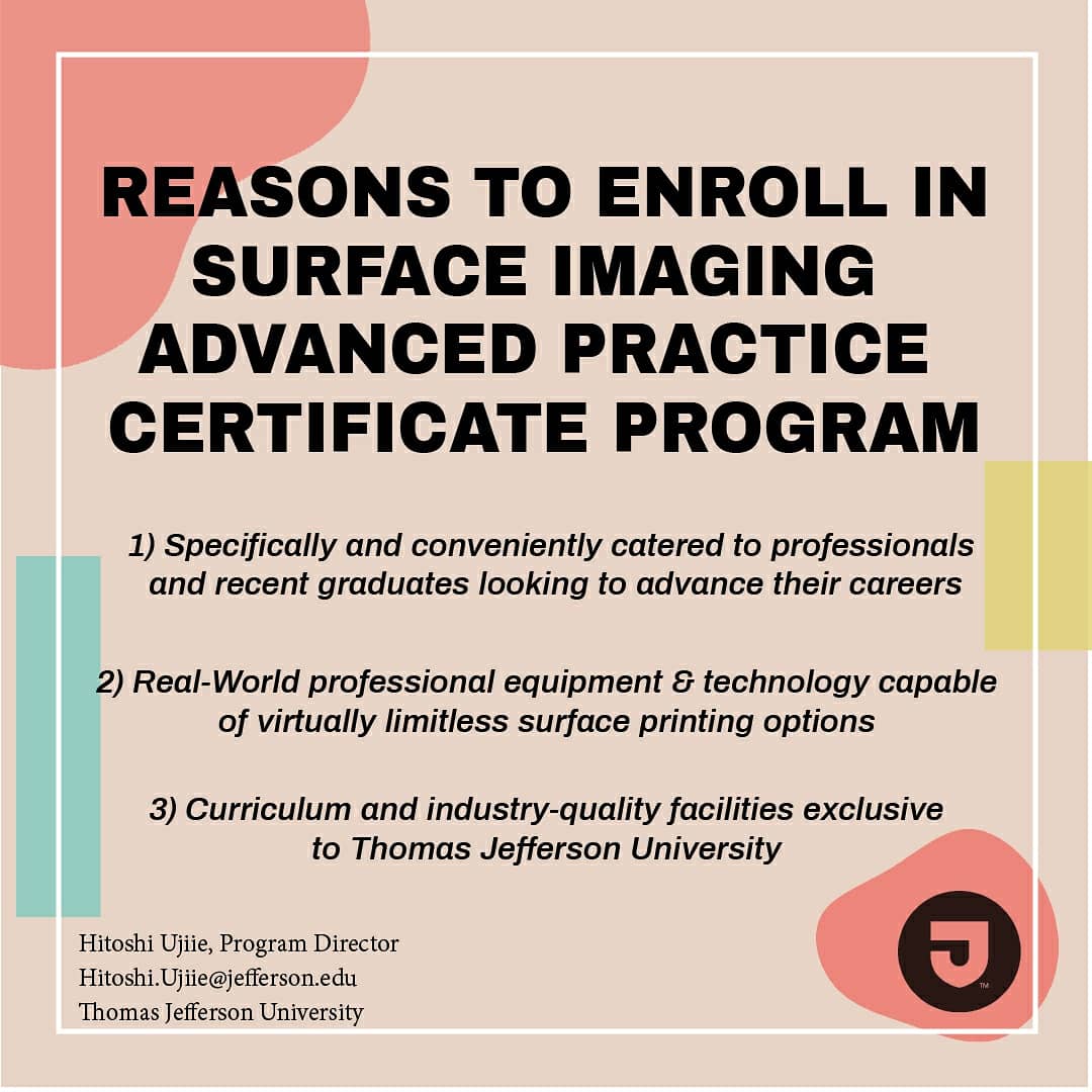 surfaceimaging's tweet image. Are you looking to advance your education or career in design? Consider Thomas Jefferson University’s specialized masters and certificate programs!

#ThomasJeffersonUniversity

instagram.com/p/CKmDZNbD7Bq/…
