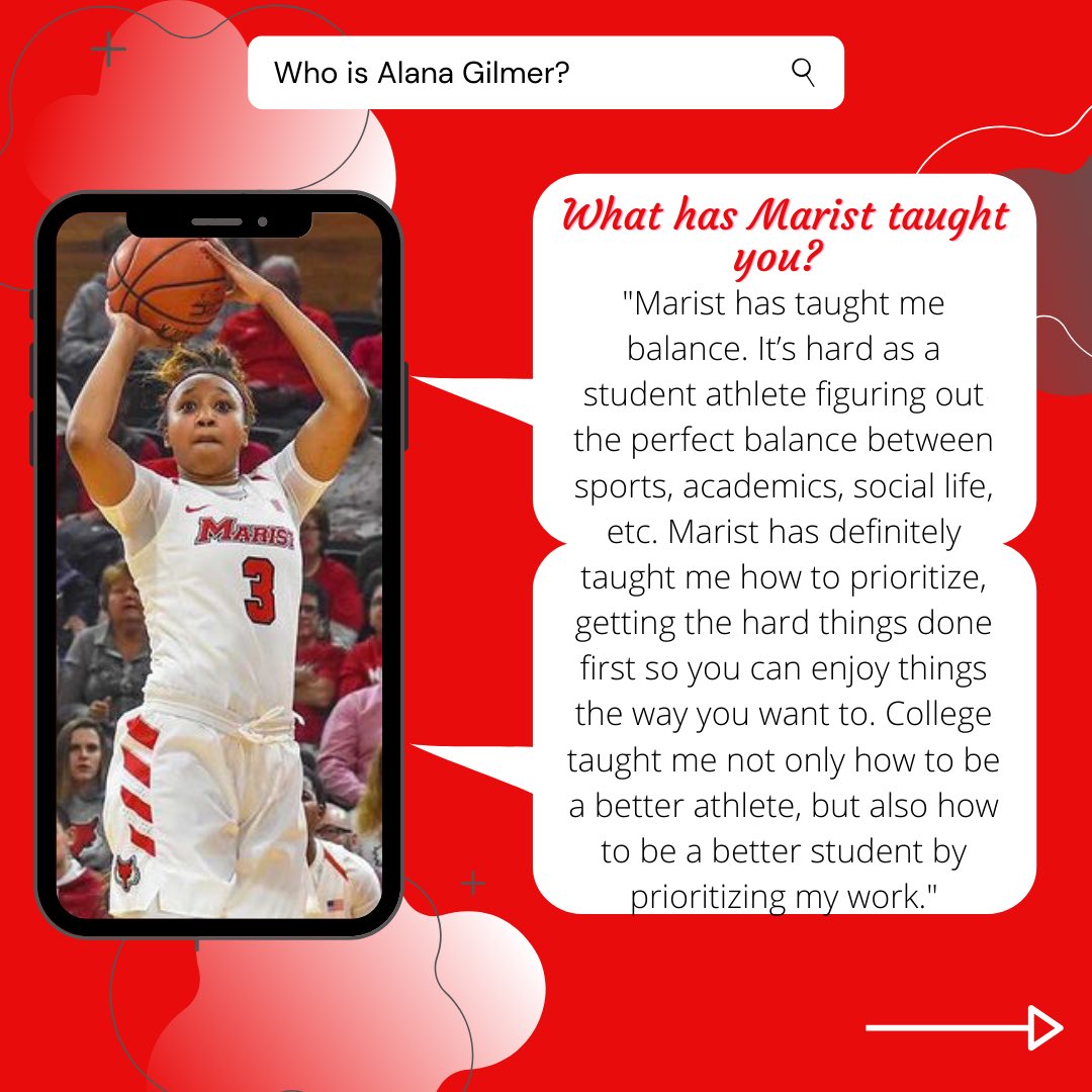 MaristBSAA's tweet photo. Who is Alana Gilmer? Swipe through to find out! 🦊🔥 https://t.co/TrQhBVwVS3