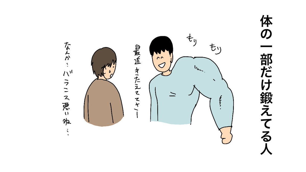 体の一部だけ鍛えてる人 