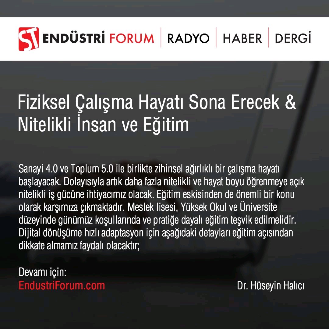 Dijital dönüşüme hızlı adaptasyon için önemli detaylar Endüstri Forum’da...
lnkd.in/gPU4wxP

#dijitaldönüşüm #yapayzeka #dijital #fabrika #endüstri