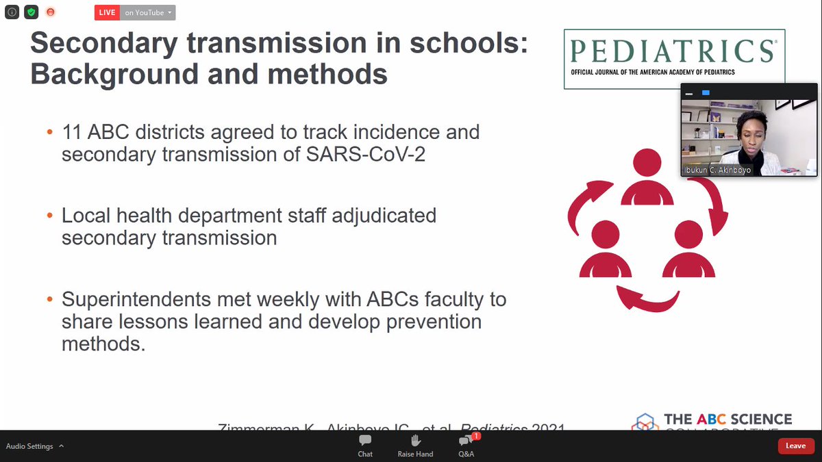  #CovidUnknownsI Akinboyo presenting data from NC: Again... SCHOOLS can be SAFELY opened with in-person education during a pandemic