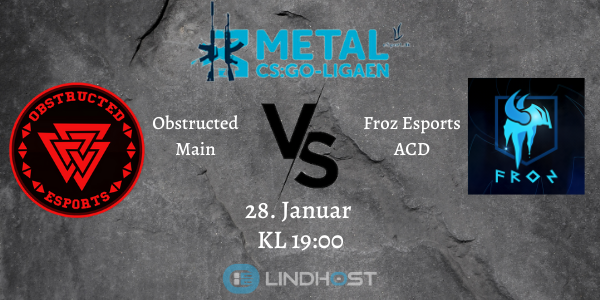 ObstructedE's tweet photo. Today we have 3 matches on the program! Vi have 2 matches in the Metal-Ligaen where our Main team is meeting Froz ACD and our ACD team is meeting Team JabJab. Main also have a match in Esea open against LDV Esport.
The match is getting streamed at:
https://t.co/ER6x7kadjp https://t.co/yzuqGJML1F