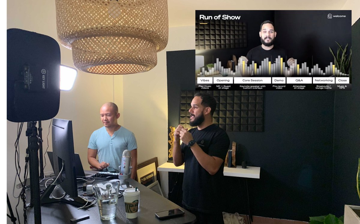 It's Go Time!! Minutes counting down, <a href="/robertoortiz/">Roberto Ortiz</a> will be going live on <a href="/Adweek/">ADWEEK</a> at 9:45am PT! <a href="/bignoggins/">Jerry Shen</a> figured out a way to get <a href="/createonwelcome/">Welcome</a>'s features to show up in Adweek's zoom environment. Feel free to check it out here: lnkd.in/gJYkfMQ