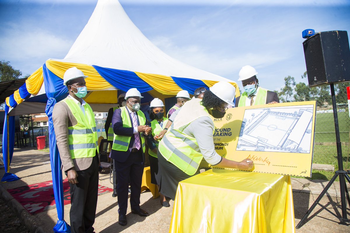 KCCAUG's tweet image. We are glad to have launched the construction of the state of the art MTN Omondi Stadium Lugogo~home to @KCCAFC. 

We believe the facility will go a long way in talent and sports development in our country. 
#KCCAatWork #StadiumDevelopment