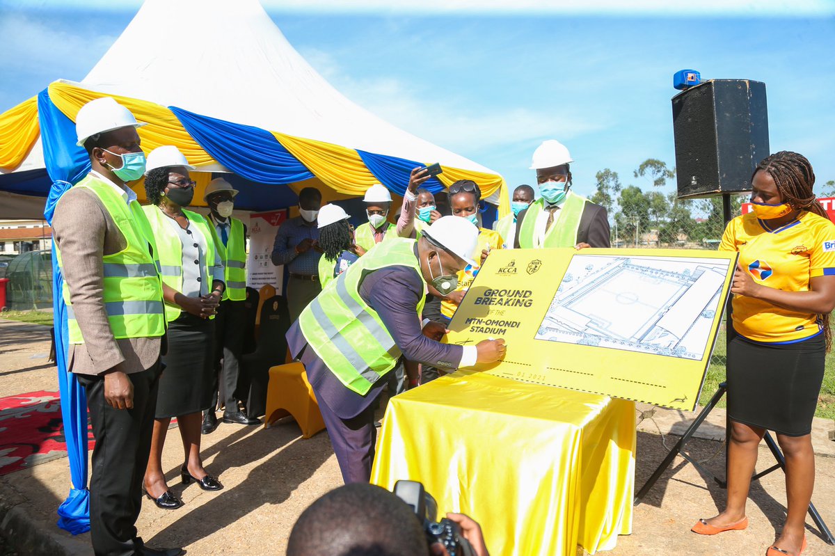 KCCAUG's tweet image. We are glad to have launched the construction of the state of the art MTN Omondi Stadium Lugogo~home to @KCCAFC. 

We believe the facility will go a long way in talent and sports development in our country. 
#KCCAatWork #StadiumDevelopment