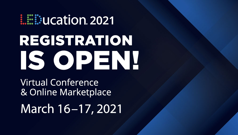 LEDucationNYC's tweet photo. REGISTRATION IS OPEN for LEDucation Virtual Conference and Online Marketplace March 16-17, 2021!!
10 Accredited Webinars! Over 300 Exhibitors! FREE ADMISSION FOR ALL!  Visit https://t.co/wL0h7nuOkB for details https://t.co/l7sjeEXFhE