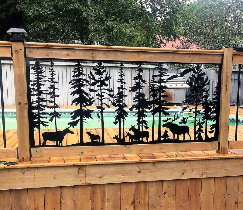 Welcome to LaserCutArt located in Canada. We specialize in pre size and custom metal decor panels, aluminum privacy screens & backyard gates, railings, personalized fire pit ring, metal wall art and personalized metal art. We ship across Canada & US

Order yours today!