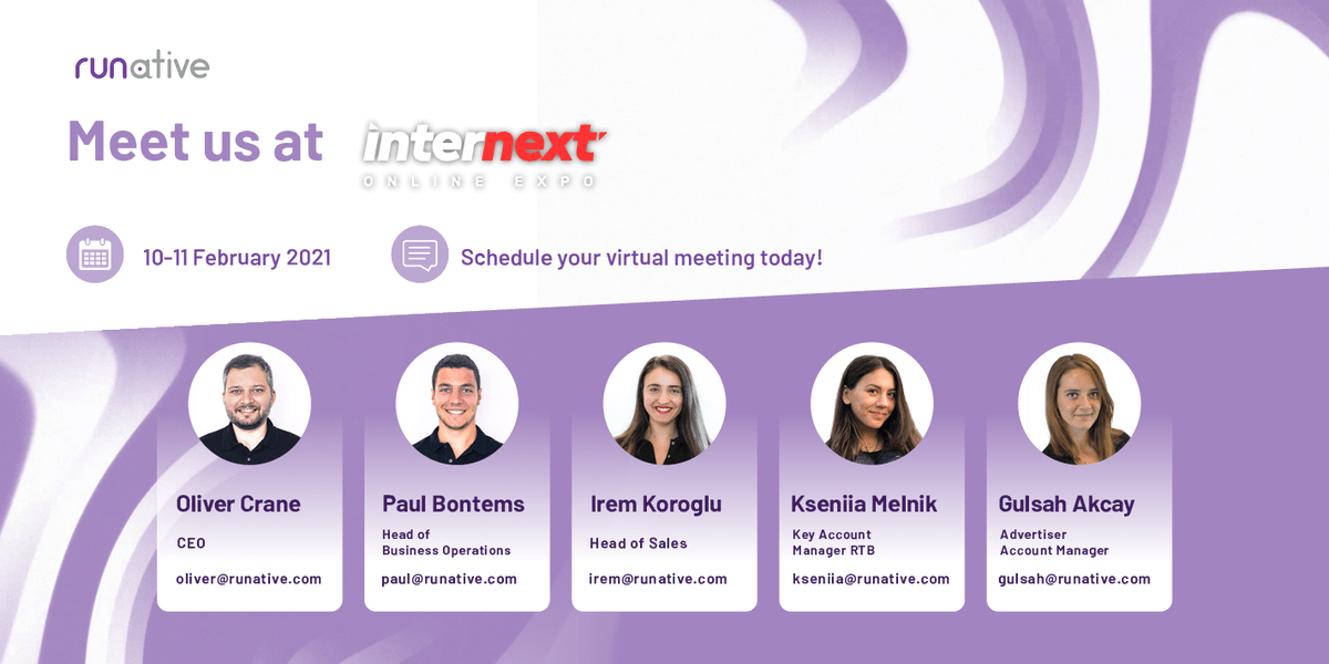 runativeads's tweet photo. RUNative will be sponsoring the InterNext2021!

Level up the remote experience &amp; join us for this 2 days online event full of networking, learning, and business opportunities on 10 - 11 of February. 

And don’t hesitate to pass by our virtual booth! #RUNative #internext2021 https://t.co/wfblgv8ski