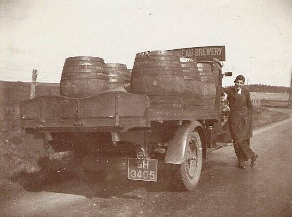 My #Grandfather James Day in 1932 with the #Coldstream #brewery lorry &amp; some <a href="/tweeddaleblend/">Tweeddale Whisky</a> #whisky #casks Cask conditioned #beer the norm even back then.