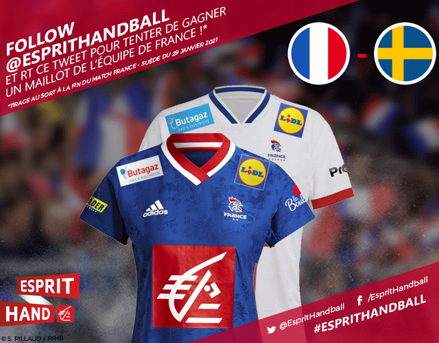 EspritHandball's tweet image. #VousEtreUtile 
A l'occasion de la demi-finale France - Suède, on vous offre le maillot des Bleus ! 😍 
Follow + RT pour participer 🤞
#FRASUE 
#EspritHandball