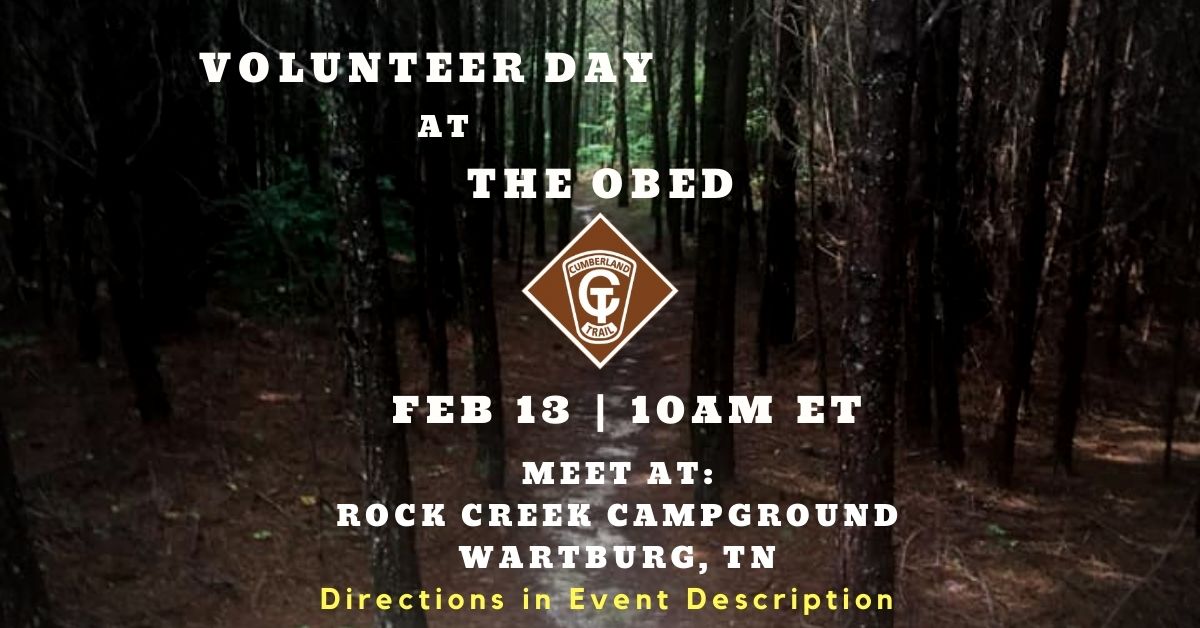 Join CT Rangers and our friends at the Obed Wild &amp; Scenic River and Tennessee Citizens for Wilderness Planning for a Volunteer Day at the Alley Ford section of the CT on February 13th at 10am ET. Directions and Details: tnstateparks.com/parks/event_de…
