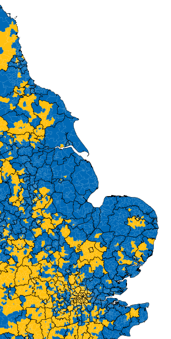 I'm from the Kentish East Coast and I find the sheer concentration, dominance and scale of Leave voting without parallel in England. The West coast has structurally a different culture to the East and this isn't discussed enough without descending into Danelaw/Viking territory