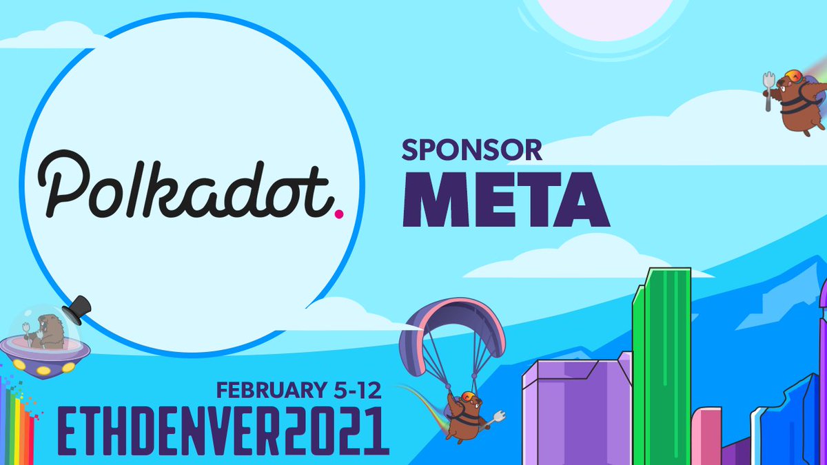 Polkadot (@polkadot) on Twitter photo It is the year of the Spork Marmot at <a href="/EthereumDenver/">ETHDenver 🏔🦬🦄</a> 2021, and Polkadot will be there! Make sure to swing by Polkadot's virtual booth and check out the Polkadot track February 5-12! #ETHDenver #Coloradojam
ethdenver.com It is the year of the Spork Marmot at <a href="/EthereumDenver/">ETHDenver 🏔🦬🦄</a> 2021, and Polkadot will be there! Make sure to swing by Polkadot's virtual booth and check out the Polkadot track February 5-12! #ETHDenver #Coloradojam
ethdenver.com