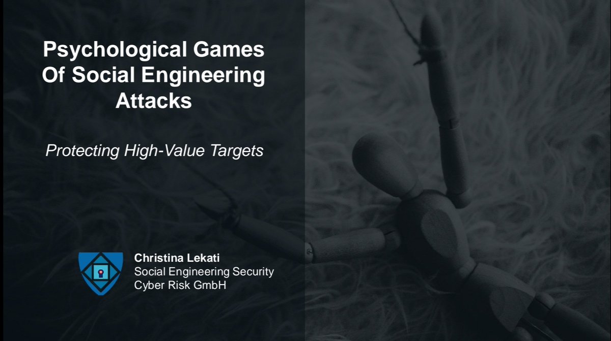 A few key points from the presentation I gave yesterday on the protection of high-value targets and the  #psychology of  #socialengineering attacks (a thread).But first, a big thank you to  @CtgIntelligence for having me once again and for the great conference and organization!