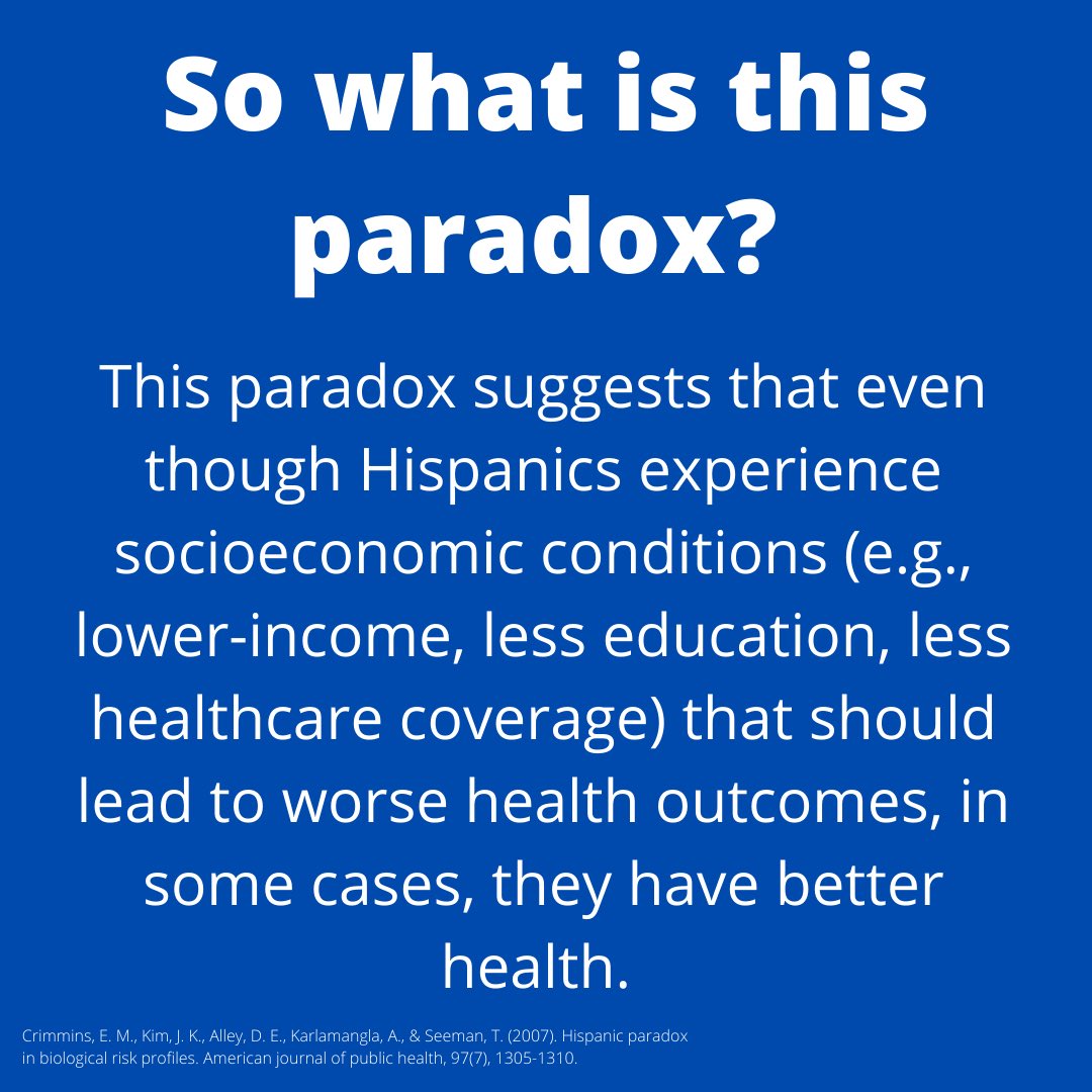 sciencewithroge's tweet photo. Have you heard about the Hispanic Paradox? Which hypothesis do you support 1️⃣ acculturation hypothesis 2️⃣ healthy migrant hypothesis 3️⃣ salmon bias hypothesis 

#publichealth #health #hispanicparadox #academia #research https://t.co/cOOjPP7UMC
