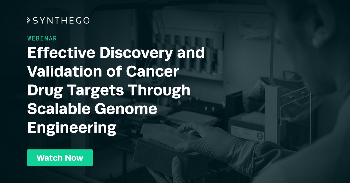 TheScientistLLC's tweet image. Robust #targetvalidation strategies are needed for researchers to proceed confidently in the drug discovery process. Watch Dr. Saharia, VP of Commercial Development at @Synthego, discuss CRISPR’s role in #targetdiscovery, specifically on #cancerdrugtargets bit.ly/3ciSugt