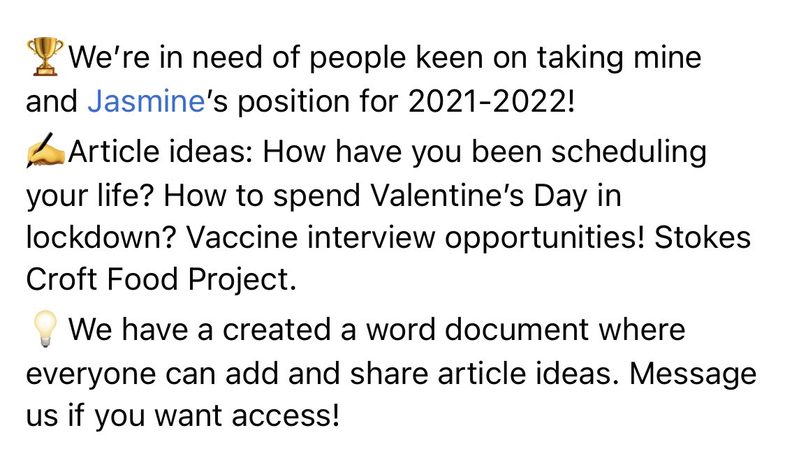 Hello, hope everyone’s doing well during this assessment period! Just wanted to let you know what today’s meeting covered 😊
Join our Facebook group! facebook.com/groups/7734094…