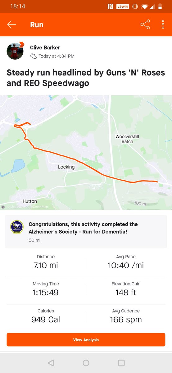 Geekdadruns's tweet photo. Binned it off last night so made myself so an extra mile tonight. Also had an extra helping of @PLACEBOWORLD in honour of @beanjuice1970
#WTFTeamMatt #MattAttack https://t.co/3CiqsgdvNv