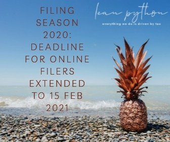 leanpython's tweet image. The previous 29 January 2021 deadline has been extended to 15 February 2021. This is in light of COVID-19 challenges. #ProvisionalTax #SARSTax