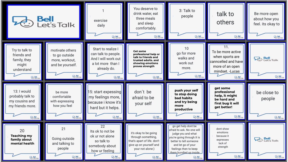 grade8kateri's tweet photo. What will YOU do?! #BellLetsTalk https://t.co/F1HL31bokV