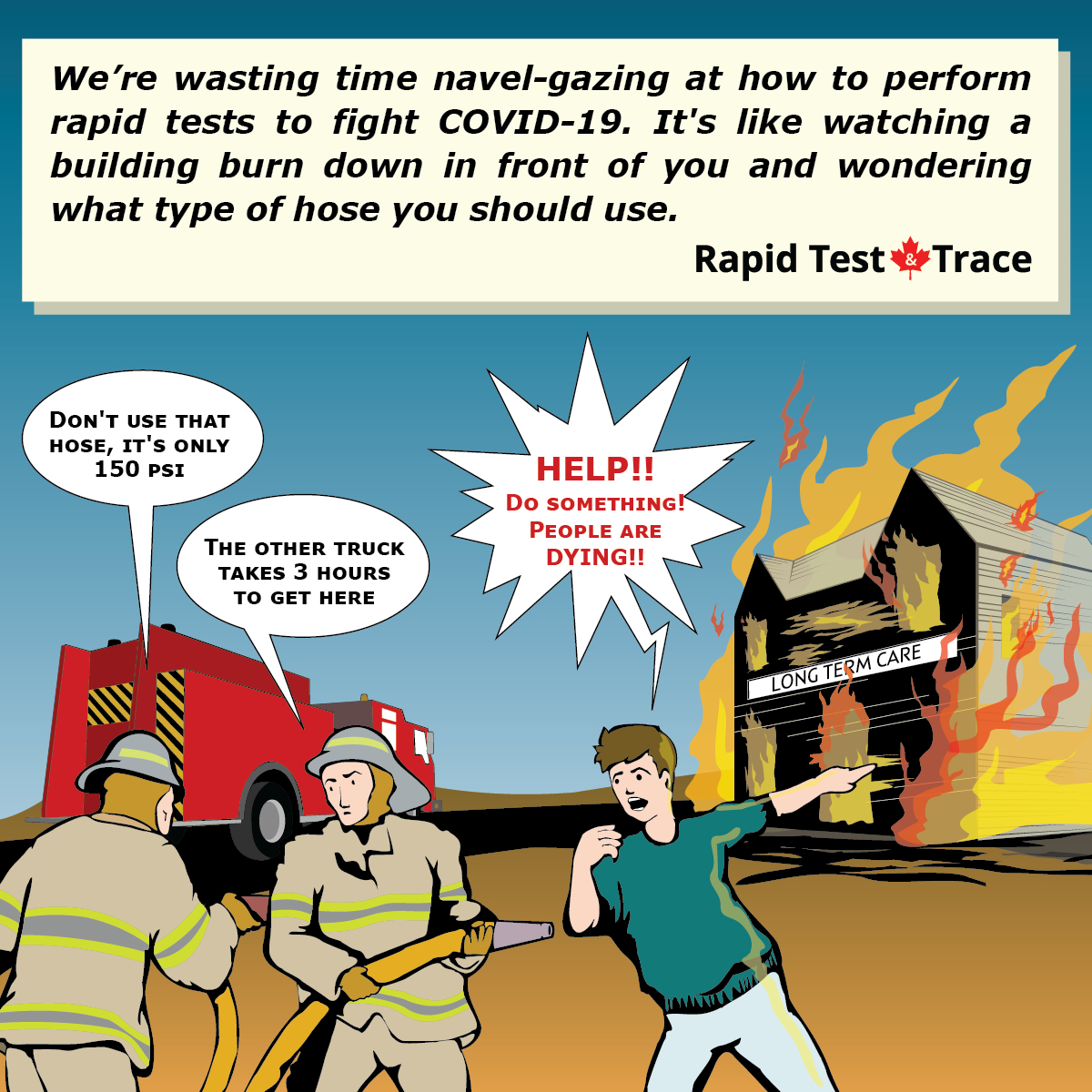 TestandTraceCa's tweet photo. #Canada can't keep navel-gazing on testing. Let's start using more #rapidtesting to stop the spread of #COVID19 and save lives. 

We can help. Contact us if you want to use rapid antigen tests to keep people in your community safe. https://t.co/Nyx1kx5rdn https://t.co/ZjEXORTTYP