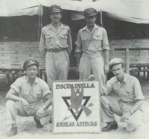 Tonell1's tweet photo. @WW2F1 Mexico's contribution to WW2 was the participation a fighter squadron that fought in the Pacific theater. They were known as the Aztec Eagles, led Col. Antonio Cardenas Rodriguez. See more about this heralded group of fighter pilots at https://t.co/laEDzjlaet https://t.co/XVVWbCCR4Q