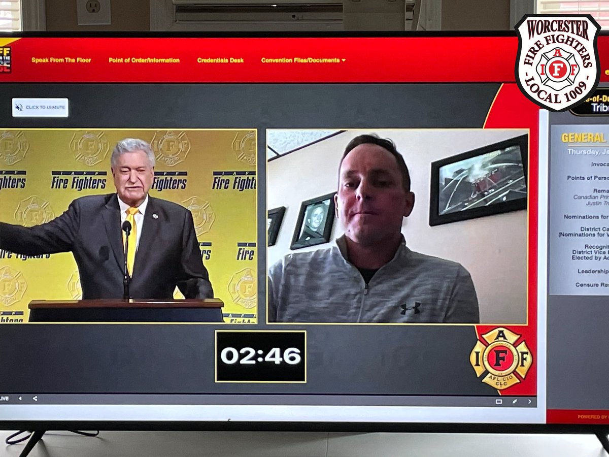 President <a href="/MichaelPapagni/">Michael Papagni</a> spoke from the floor today at the virtual IAFF Convention to thank the IAFF for all the support we received during the loss of our brothers Chris Roy and Jay Menard. We echo his words, we can’t thank everyone enough.
@IAFFNewsDesk 
<a href="/THE_PFFM/">Fire Fighters of MA</a>