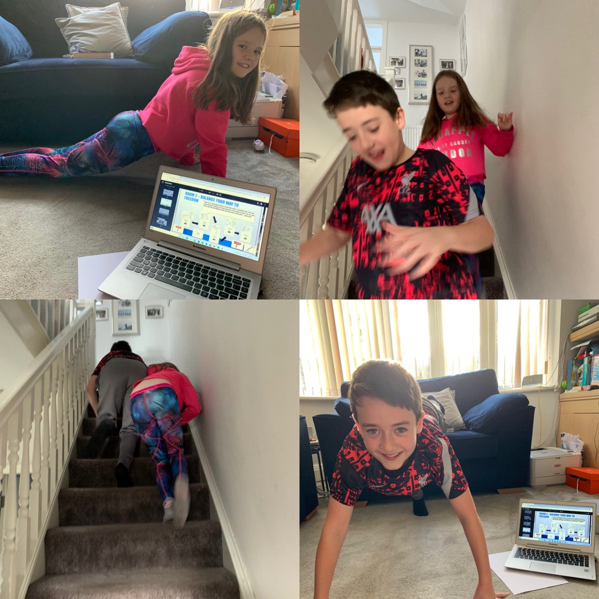 Mazfaz's tweet photo. @CTKPrimaryCov Leo &amp; Kayleigh trying to help the teachers escape. #MrHadlamsescaperoom https://t.co/mbX6fmlQOw