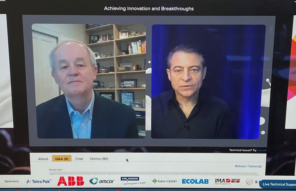 Michael Dykes (@michaeldykesdc) on Twitter photo We were so pleased to be joined by @Xprize Founder <a href="/PeterDiamandis/">Peter H. Diamandis, MD</a> at #DairyForum to talk about innovation, disruption, and opportunities for breakthroughs in the dairy industry. Peter’s message: Every industry is disruptable & you likely don’t know who your true competition is. We were so pleased to be joined by @Xprize Founder <a href="/PeterDiamandis/">Peter H. Diamandis, MD</a> at #DairyForum to talk about innovation, disruption, and opportunities for breakthroughs in the dairy industry. Peter’s message: Every industry is disruptable & you likely don’t know who your true competition is.