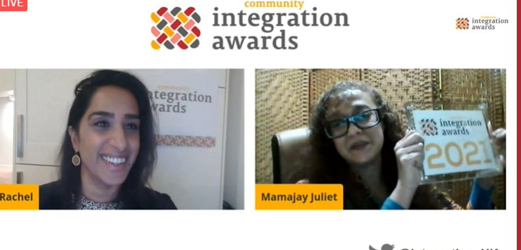 <a href="/integration_UK/">Weaving Bonds</a> <a href="/MamajayJuliet/">mamajay juliet</a> Huge congratulations to <a href="/mamajayjuliet/">mamajay juliet</a> and Pamoja music, on their Community Integration Award for connecting migrants and the wider community through music  #IntegrationAwards2021