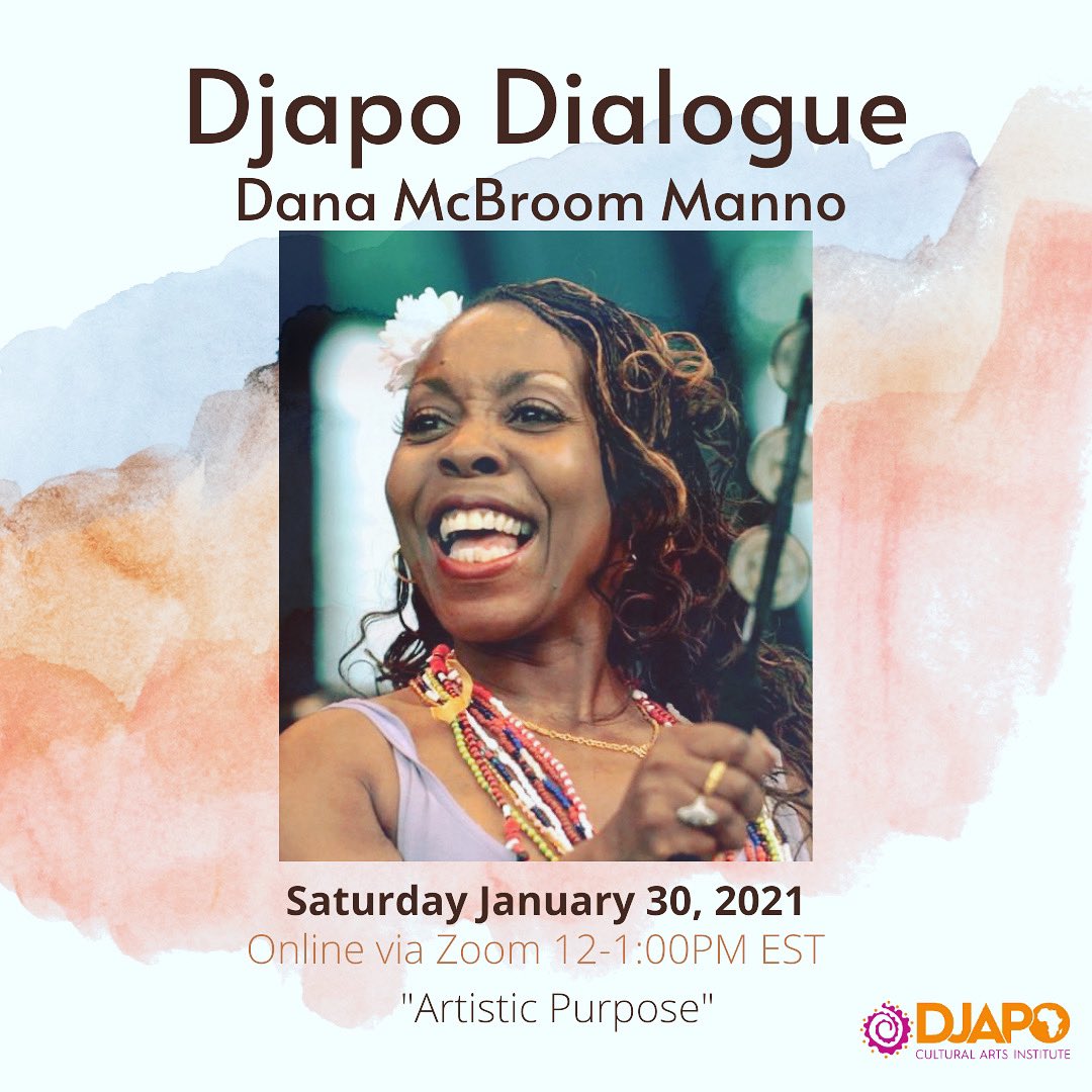 This Saturday! The legendary 
Dana McBroom Manno
Register at Djapo.com