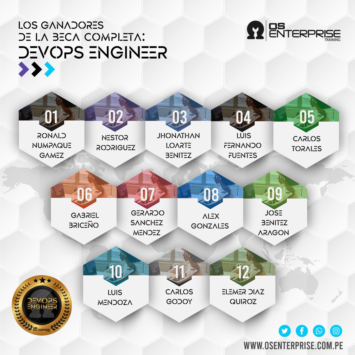 opensou26721801's tweet image. 📣OS Enterprise, felicita a los 12 ganadores de las BECAS COMPLETAS para el curso: DEVOPS ENGINNER🤗
✍️ Próximos inicios AQUÍ: bit.ly/2Ie9Het

📆 Sábado 06 y Domingo 07 de Febrero
⏲️ 03:00 a 8:00 pm (GTM-5, Perú )
⏳ Duración: 10 hrs.
#osenterprise #devopsenginner