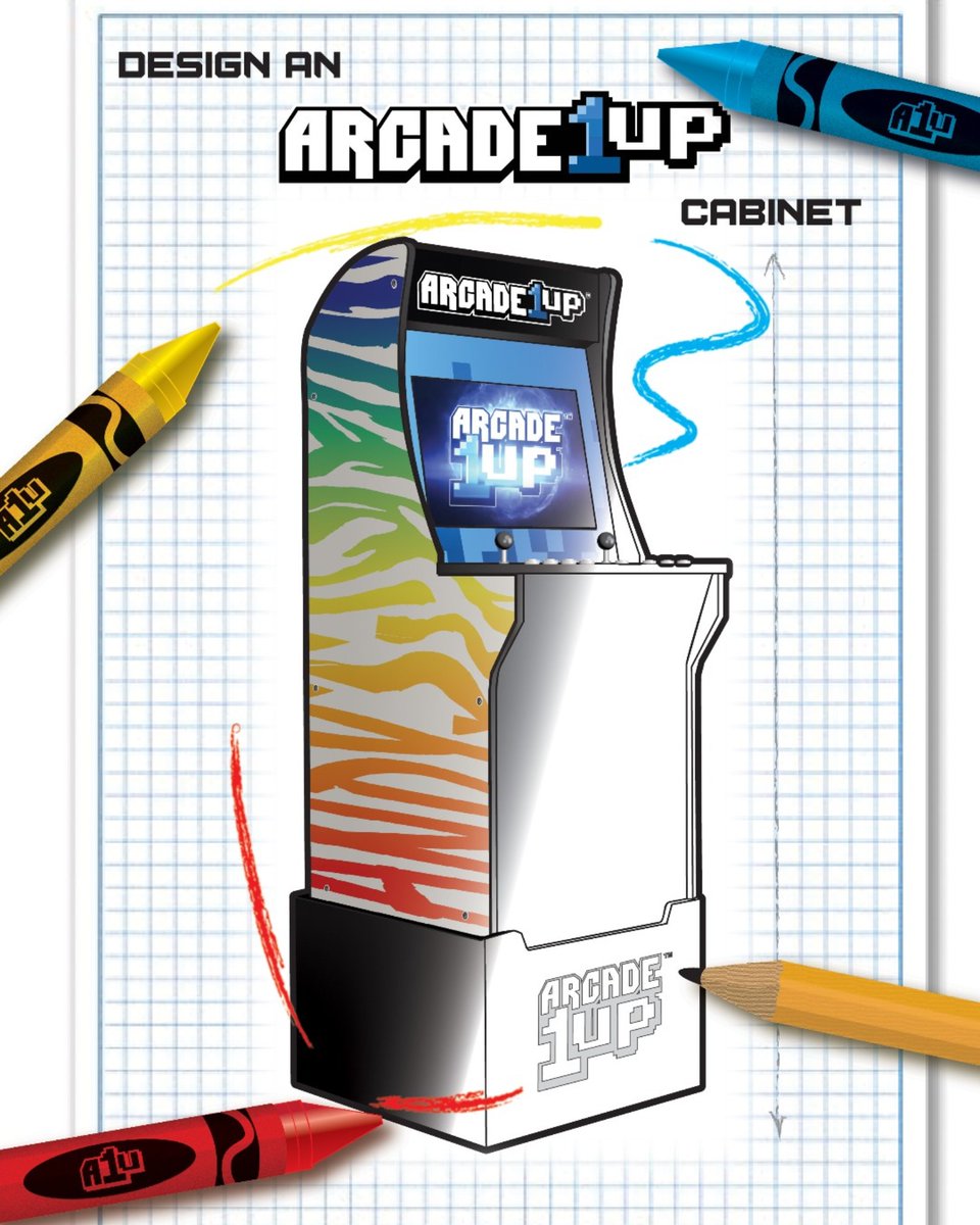 arcade_1up's tweet photo. Fans and Graphic Designers. 

Welcome to the Arcade1Up Cabinet Design Contest!  

Submit a cabinet design and enter for a chance to win an Arcade1Up Cabinet.

Read all the rules and details here https://t.co/kAqfBlfOVk

#Arcades #ArcadeDesign #Arcade1Up #GraphicDesign #GameRoom https://t.co/l8rG7gPWGD