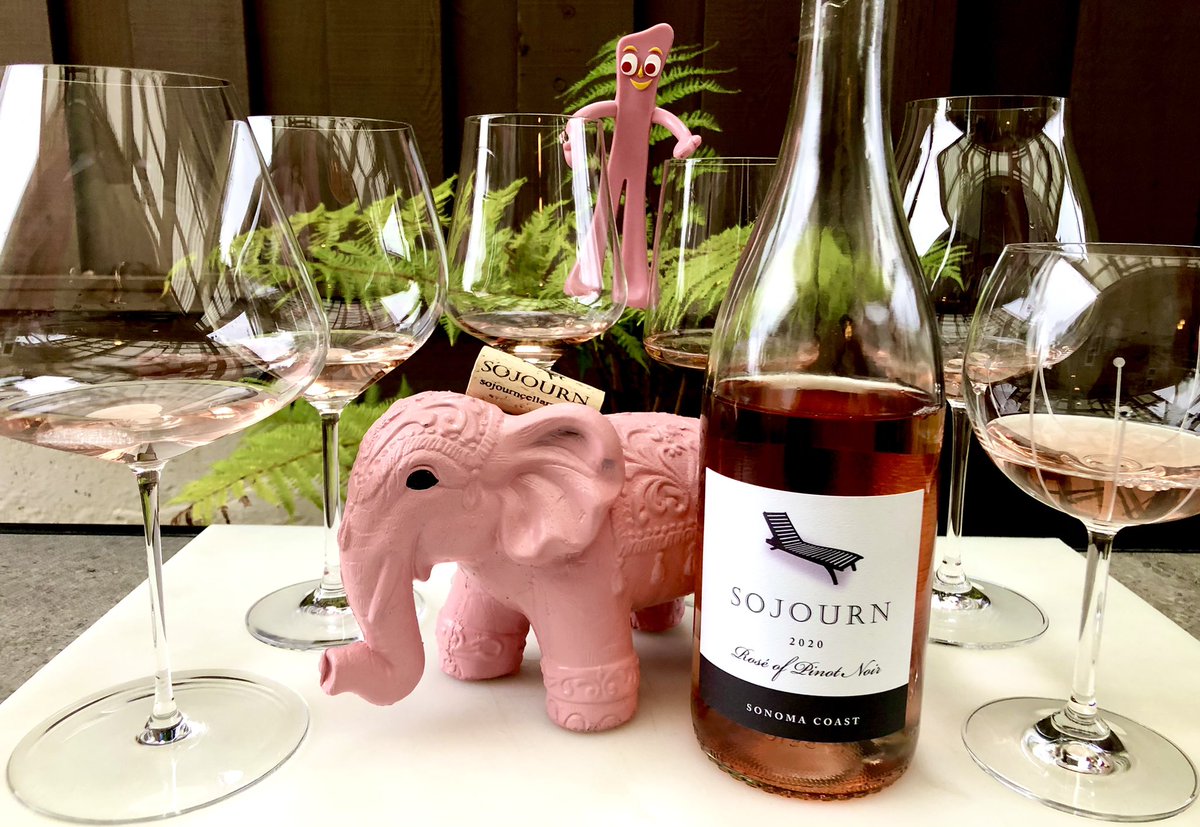 It’s pregame time for tonight’s #PinkSociety Party with <a href="/sojourncellars/">Sojourn Cellars</a>. Our theme is wine glasses as you can see. Come join us at 6pm PT. This rosé shows notes of strawberry, apple, peach, lemon-lime, raspberry &amp; hints of bubble gum. <a href="/AffirVation/">AffirVation</a> <a href="/jflorez/">Joe Florez</a> <a href="/boozychef/">boozychef</a>