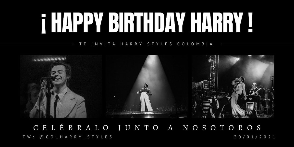 🎁🎂🎂🎁

¡Harry Styles Colombia los invita a celebrar el cumpleaños # 27 de Harry juntos! 

👀Sorpresas, regalos y diversión 👀

🚨 Obligatorio: recrear un outfit de Harry o decora tu habitación 🚨

🎫 Cupo limitado: 100 personas

LOS ESPERAMOS 

Link: eventbrite.co/e/cumpleanos-h…