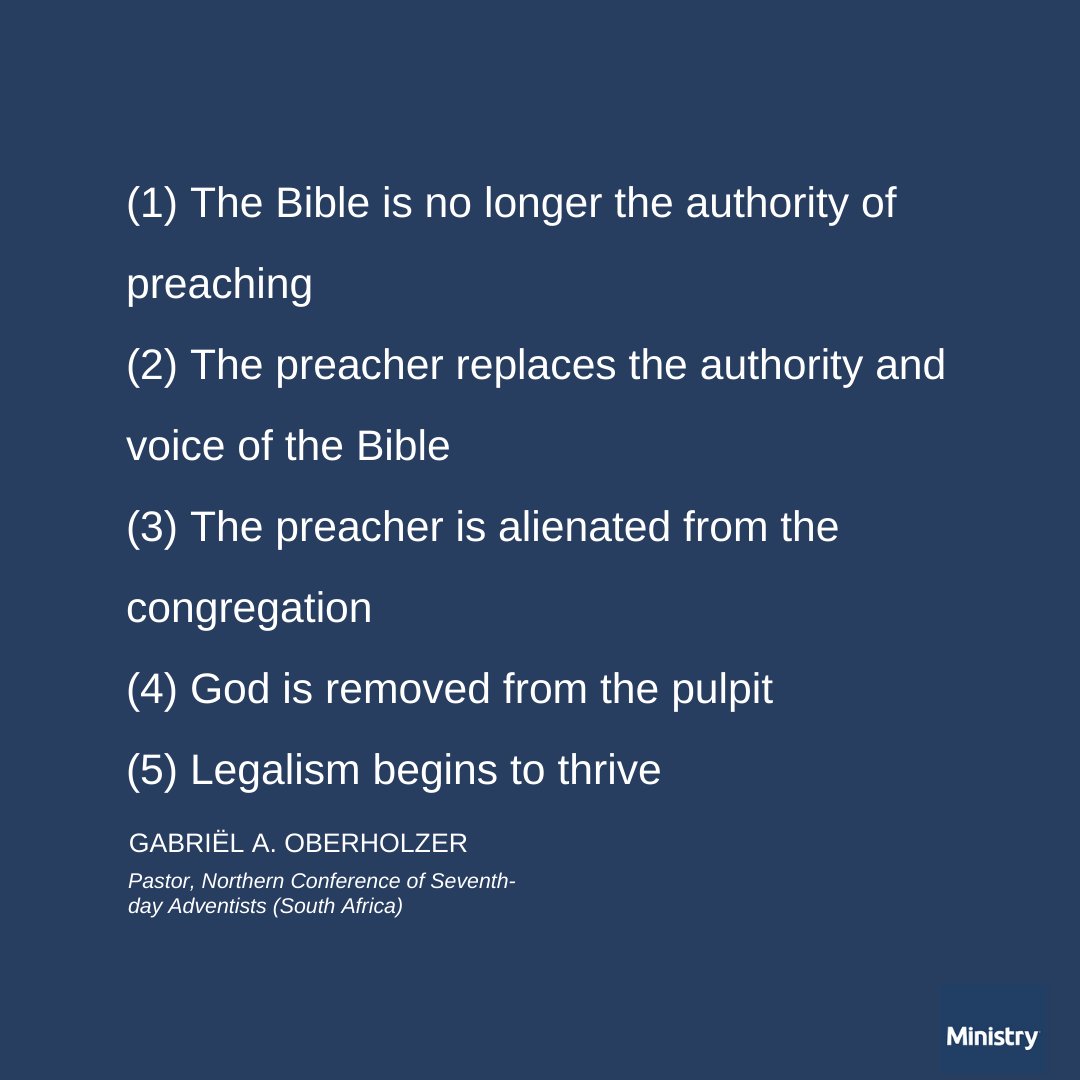 Pastor Oberholzer studied what Ellen White had to teach about the preaching ministry. As he did, he discovered the five key problems that plague sermons and churches where Christ is not centered.

Read more: bit.ly/3ad4w8v