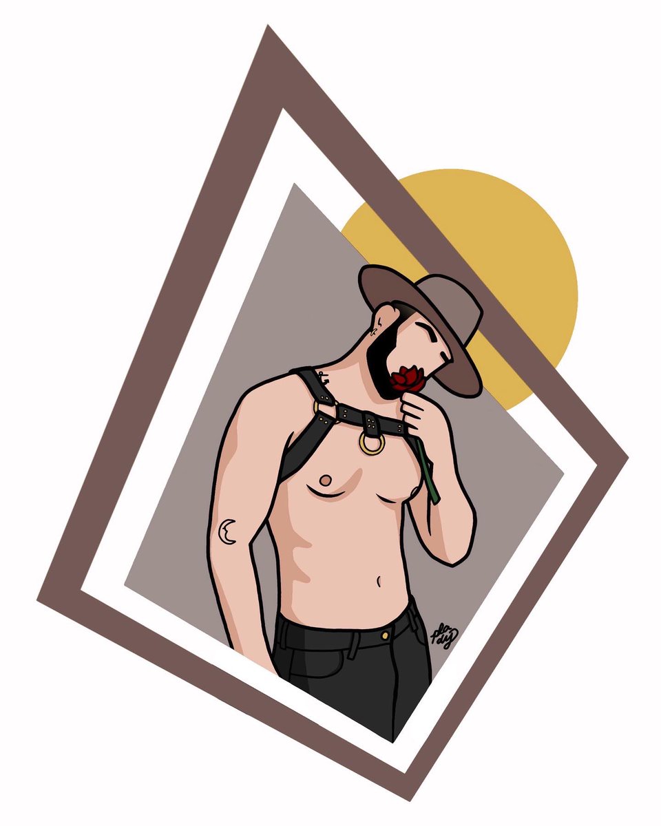 plantdaddyd's tweet photo. DOTD: @lordbates1991 

Thought it was time to finally finish some ‘started’ illustrations &amp; give them life. HARNESS the motivation. Get it? Because the harness? 🤣 No? Okay, I go now. Haha. Happy Thirst-day Abe! 🙌🏽💕 https://t.co/Jvw2r4pLvs