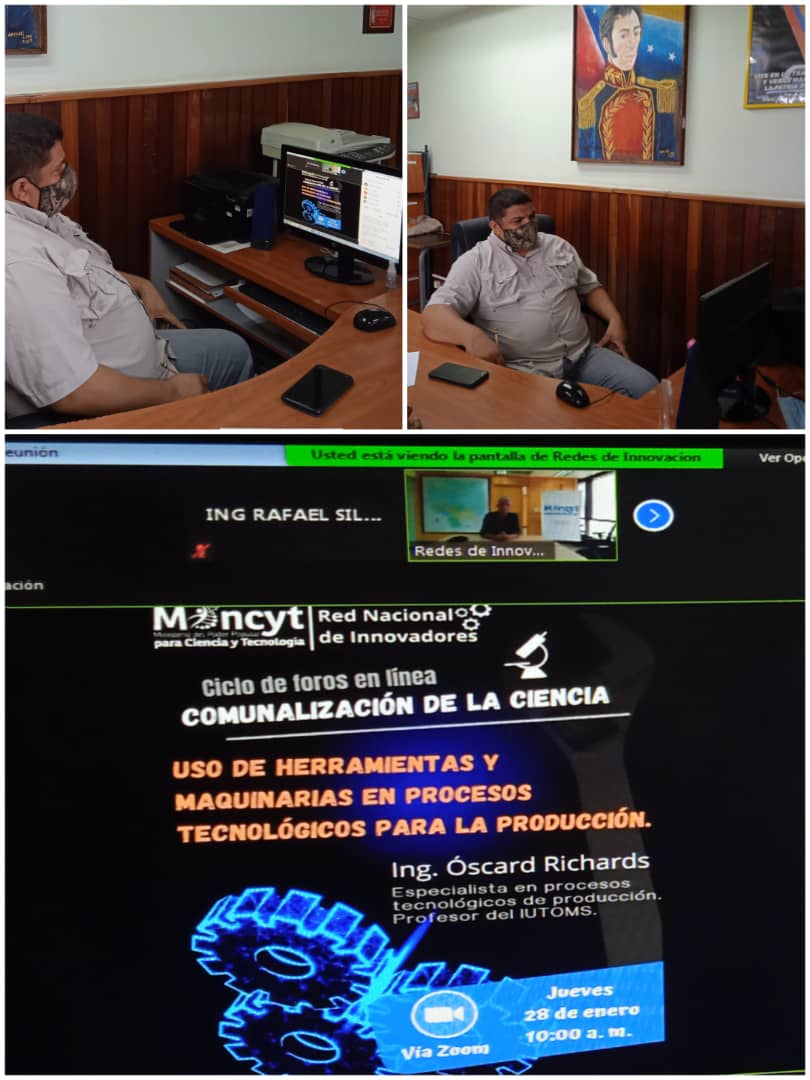 RECTORADOUPTNM's tweet photo. ▶️PARTICIPA EN EL CICLO DE FOROS EN LÍNEA COMUNALIZACIÓN DE LA CIENCIA
.
✅El ing. @rafasilva80 , Director General de la Sede Caripito y participante con premiación en el evento nacional "Soluciones 2020"  organizado por el MPPEU en sinergia con el MPPCyT.

UPTNMLS  EN MOVIMIENTO https://t.co/MwGqOKPJrQ