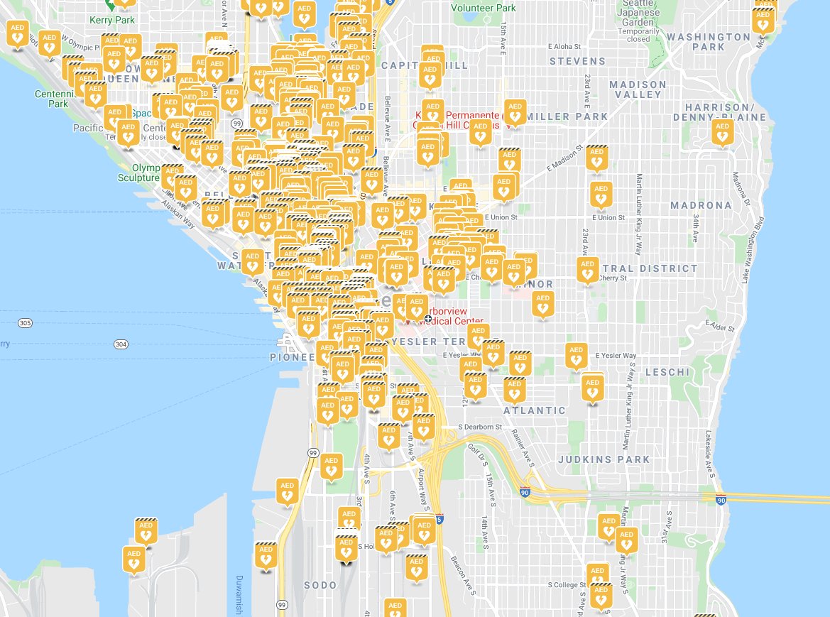 In Washington State, there is a law that requires AEDs be registered with the local municipality. At  @SeattleFire we actually use the  @PulsePoint App as our formal AED registry for the 911 system, further streamlining the process.  https://vimeo.com/178697089 