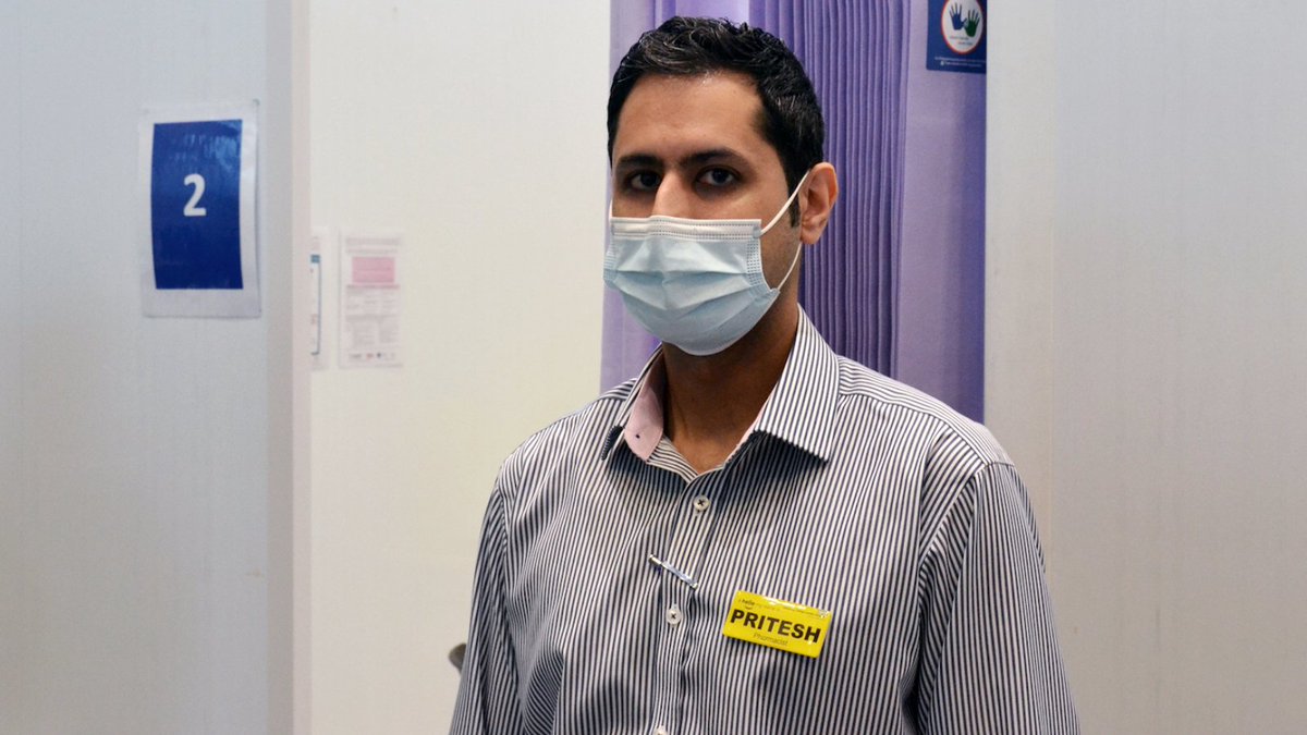 “The clinical trials have proven that the vaccines are safe and that they work. They are the way out of this pandemic.” Pritesh Bodalia, Principal Pharmacist at @uclh, has been redeployed to help vaccinate Londoners most at risk from #COVID19.