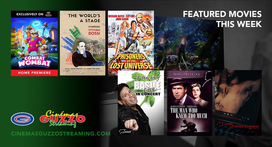 Check out the featured movies this week. Sign up now on cinemasguzzostreaming.com !#CinemasGuzzoStreaming