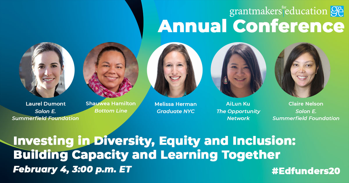 GNYC looks forward to being a part of next week's <a href="/Edfunders/">Grantmakers for Education</a> Annual Conference, "Investing in Diversity, Equity, and Inclusion: Building Capacity and Learning Together"!