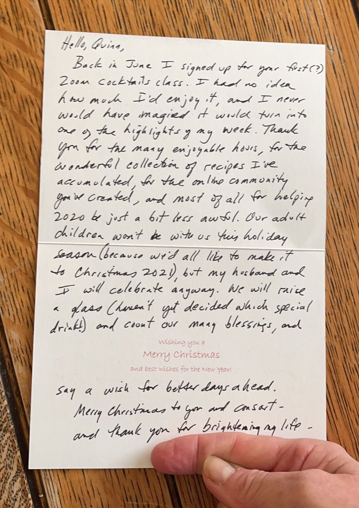 This week, I received this. In a freefall time, the Saturday Gang feels better because they have each other and me, spilling and blathering, encouraging them to buy from smaller distillers.( @yolamezcal,  @BrenneWhisky,  @StGeorgeSpirits,  @skepticchicago,  @kovaldistillery!)