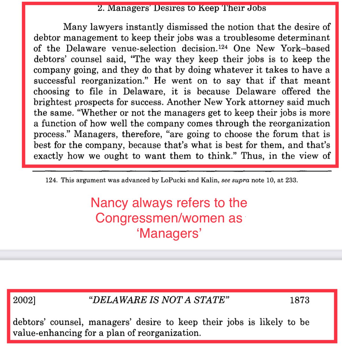 Why do so many Corps head to DE?Why are bankruptcies preferred there?Same laws apply as to other states? https://scholarship.law.vanderbilt.edu/cgi/viewcontent.cgi?article=1812&context=vlr