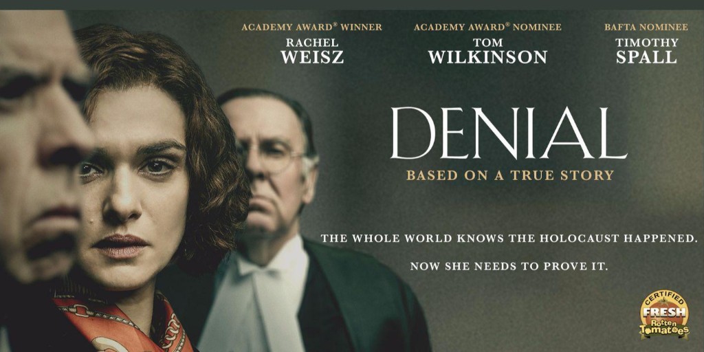 ReelHistory_UK's tweet photo. #newepisode #availablenow! In the week of Holocaust Memorial Day, guest @waitmanb helps us sort the fact from the fiction in  2016's DENIAL, dramatising @deborahlipstadt's 2000 court case.
Listen here: https://t.co/HPPa88IEOU
#podcast #history #historiography #film #filmanalysis https://t.co/rmSkAqrP0P