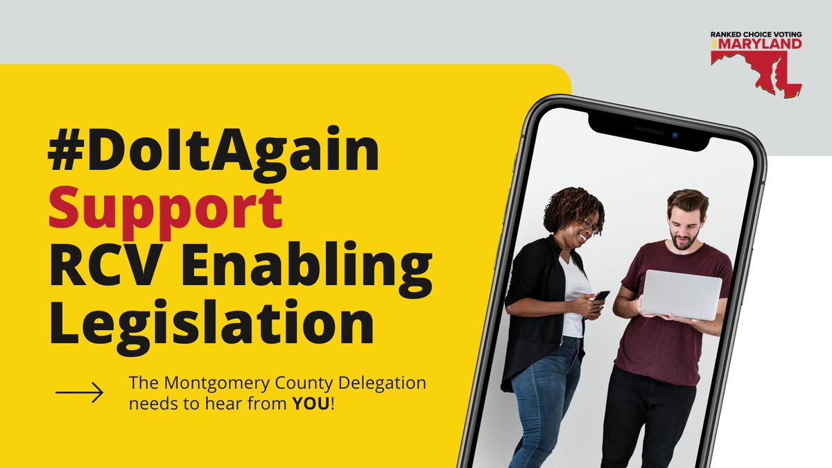 rcvformaryland's tweet photo. TAKE ACTION: Let's #DoItAgain! Contact the Montgomery County Delegation and encourage them you support enabling legislation!

 https://t.co/0RT4LRIrGv https://t.co/U6q9wnb2p4