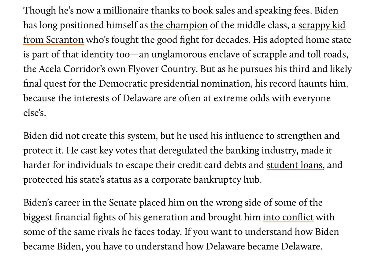 What has Joe been doing for the last 47 years or so?House of Cards https://www.motherjones.com/politics/2019/11/biden-bankruptcy-president/